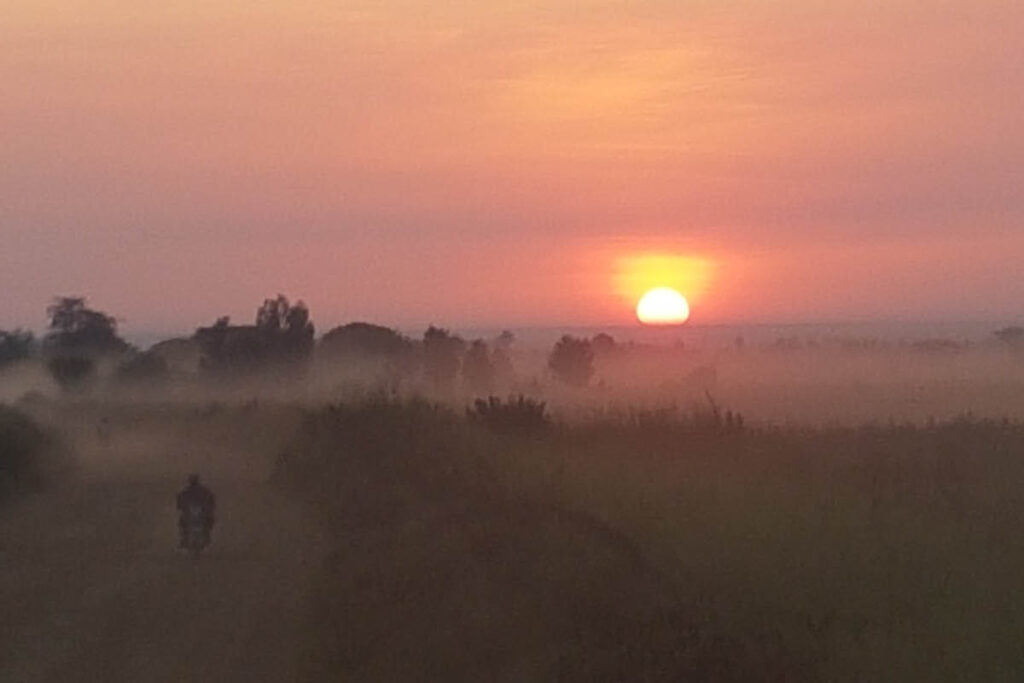 The sunset in Pian Upe Uganda in 2018 when I first visited