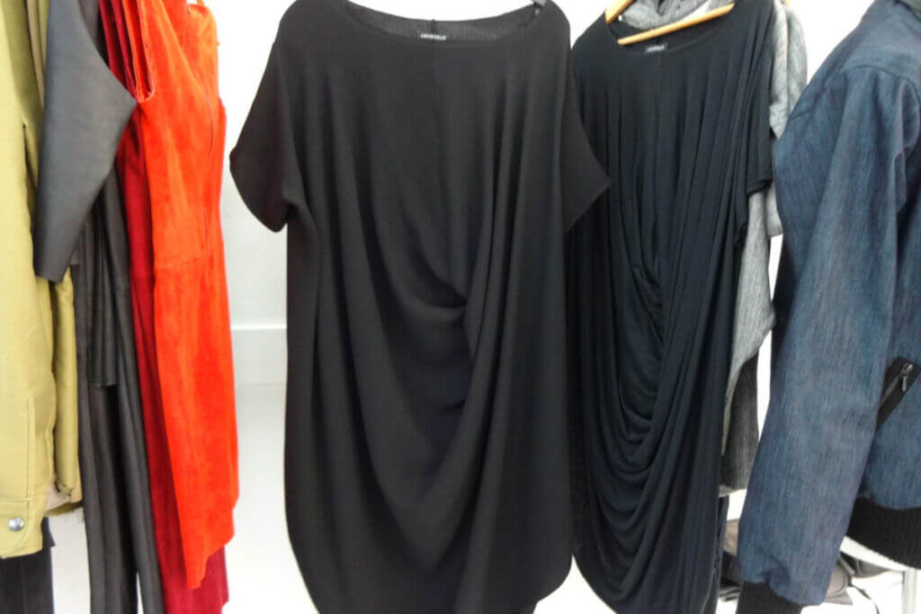 JANBOELO Spring summer 2016 collection black dress on clothing hanger