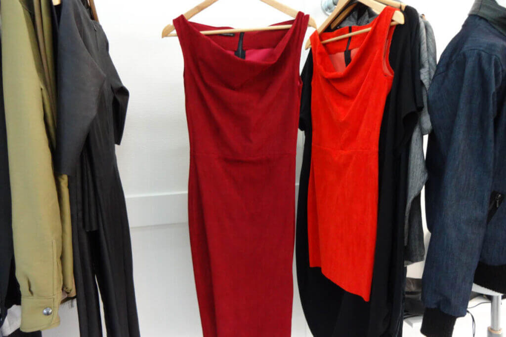 JANBOELO Spring summer 2016 collection red dress on clothing hanger