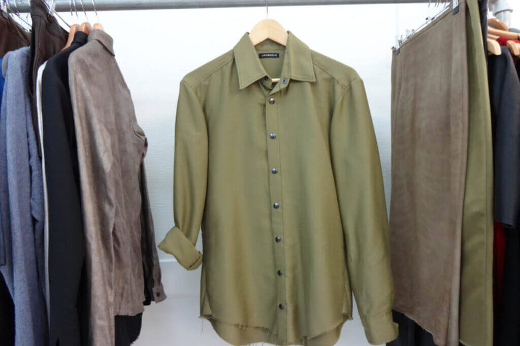 JANBOELO Spring summer 2016 collection hanging on a rack
