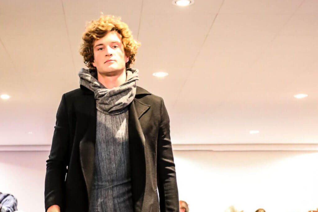 Model wearing modern outfit