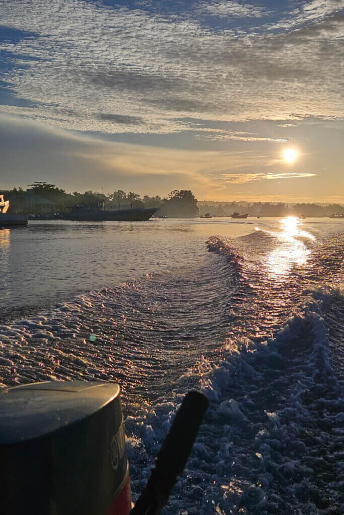 best time to visit the Moluccas with calm sea conditions between Ambon and Banda Islands
