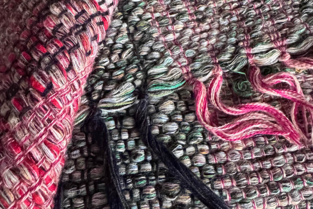 Detail of a handwoven blanket